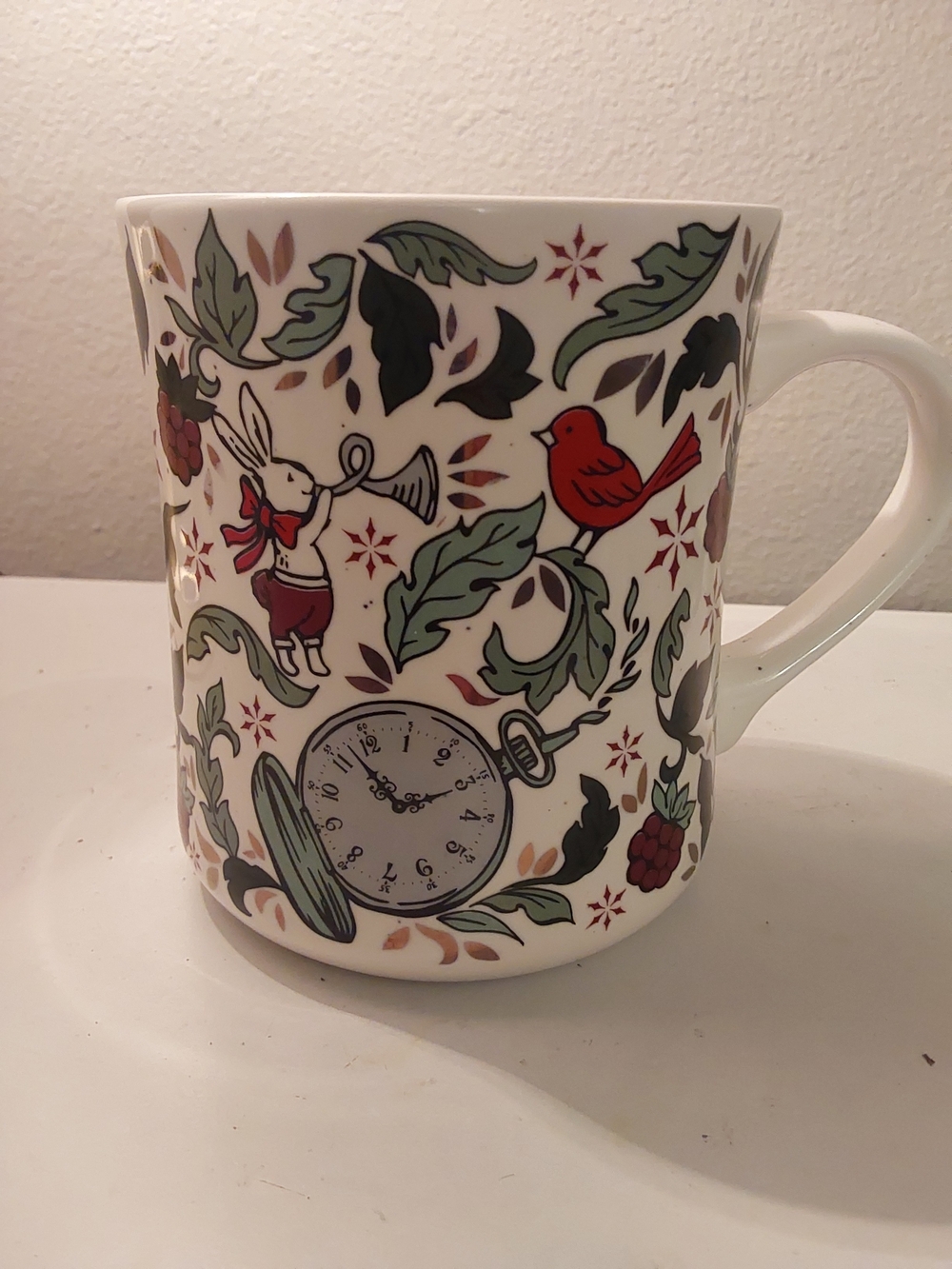 Large Alice In Wonderland Themed Coffee Mug. 20 Ounces